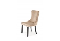 Krzesło drewniane tapicerowane tkaniną velvet  Alda
