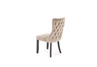 Krzesło drewniane tapicerowane tkaniną velvet  Alda