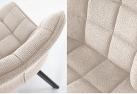 Krzesło tapicerowane tkaniną Vardo Mick, krzesła do jadalni tapicerowane Mick, krzesło do