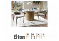 Krzesło tapicerowane Elton, krzesła do jadalni tapicerowane elton, krzesła do, krzesło szare