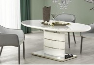 stół, stoły, nowoczesne stoły, eleganckie stoły, stół do salonu, stół lakierowany, biały połysk, okragły stół