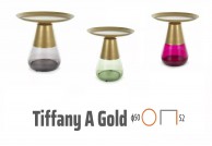 Szklana ława 50 cm Tiffany A Gold, ława do salonu 50 cm, ławy szklane 50 cm