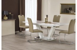 stół, stoły, nowoczesne stoły, eleganckie stoły, stół do salonu, stół lakierowany, biały, rozkładany