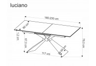 Stół rozkładany 180-230 cm 8 osobowy Luciano, stół do jadalni rozkładany Luciano