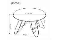 Stół okrągły 4 osobowy 135 cm Giovani, okrągły stół do jadalni Giovani