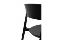 Krzesło z polipropylenu nikon, krzesło z tworzywa czarne, krzesło na taras nikon