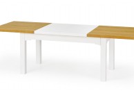 stół rozkładany, stół do salonu, stoły eleganckie, stół biały dąb miodowy,stół rozłożony