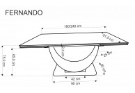 Stół rozkładany 160-240 cm Fernando, stół do jadalni, stół kuchenny, stoły do jadalni