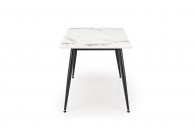 Stół w kolorze biały marmur Emilio, stół do jadalni 120 cm, stół 140 cm stół Emilio