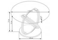 Okrągły stół szklany 122 cm optico, stół szklany okrągły optico, stół 120 cm szklany