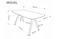 Stół 160 cm orzechowy Miguel, stół do jadalni 160 cm, stół miguel, stół orzech