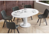 Stół okrągły rozkładany 100 - 144 cm Solo Lux, stół okrągły rozkładany solo lux, stół do jadalni okrągły rozkładany