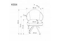 Krzesło obrotowe 180 tapicerowane Mode, krzesło do jadalni Mode, krzesło K554