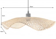 lampa wisząca z bambusa Organic Living, lampa wisząca boho, lampa wisząca do salonu Organic Living