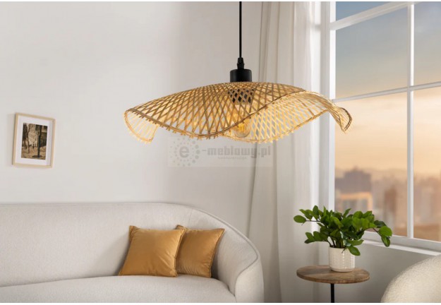 lampa wisząca z bambusa Organic Living, lampa wisząca boho, lampa wisząca do salonu Organic Living