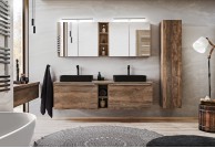 Szafka z lustrem do łazienki Santa Fe Oak, meble do łazienki, szafka lustrzana do łazienki, szafka łazienkowa
