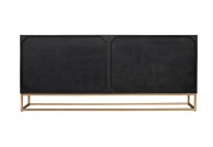 Komoda z drewna mango ILLUSION 180 cm, komoda do salonu czarna, komoda do sypialni czarna