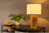 Lampka stołowa Gatsby 50 cm, lampka na komodę drewniana 50 cm Gatrby