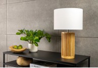 Lampka stołowa Gatsby 50 cm, lampka na komodę drewniana 50 cm Gatrby