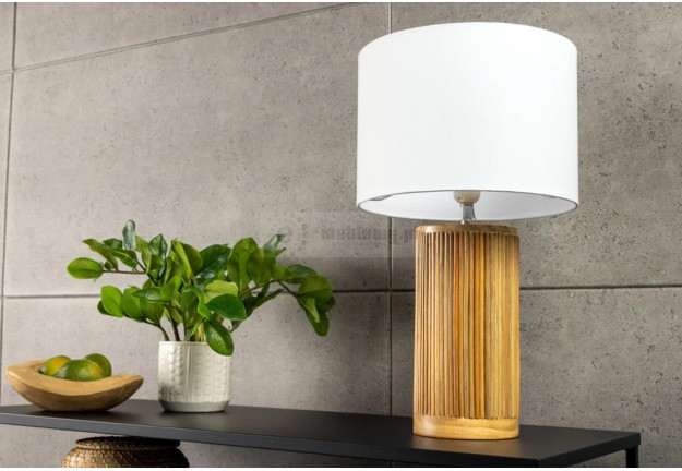 Lampka stołowa Gatsby 50 cm, lampka na komodę drewniana 50 cm Gatrby