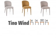 Krzesło tapicerowane Tino Wind, krzesło do jadalni Tino Wind, krzesło gładkie do jadalni