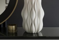 Lampa stołowa biała Luell 65 cm, biała lampa na komodę Luell, lampa do salonu
