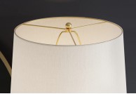 Lampa stołowa biała Luell 65 cm, biała lampa na komodę Luell, lampa do salonu
