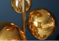 Lampa stojąca złota Liquid Gold, lampa podłogowa, lampa do salonu złota Liquid Gold