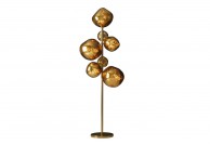 Lampa stojąca złota Liquid Gold, lampa podłogowa, lampa do salonu złota Liquid Gold