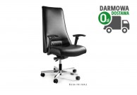 fotel biurowy, fotel obrotowy, fotel z ekoskóry, krzesło do biura, czarny fotel biurowy
