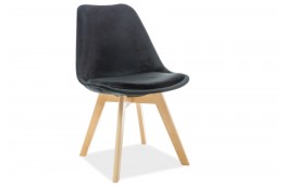 Krzesło dior buk aksamit z drewnianymi nogami