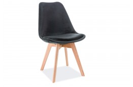 Krzesło dior dąb aksamit z drewnianymi nogami