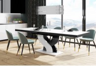  stół do salonu, nowoczesne stoły, stół bella, lakierowane stoły, stoły w połysku,stół czarny+biały, polskie stoły