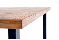 stół rozkładany w stylu loftowym horus, stół z płyty fornirowanej i litego dębu