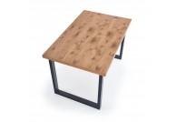 stół rozkładany w stylu loftowym horus, stół z płyty fornirowanej i litego dębu