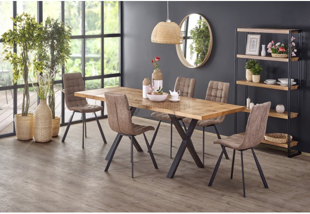 nowoczesny rozkladany stol , stol do salonu , stol w naturalnej okleinie , stol do jadalni , stol rodzinny