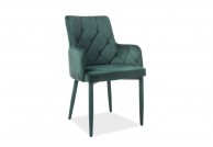 nowoczesne krzesła do salonu z aksamitu taro, zielone krzesła z aksamitu