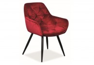 bordowe krzesło z aksamitu cherry velvet