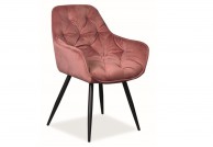 różowe krzesło z aksamitu cherry velvet