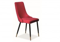 bordowe krzesło z aksamitu piano velvet