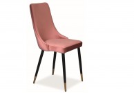 różowe krzesło z aksamitu piano velvet