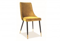 żółte krzesło z aksamitu piano velvet