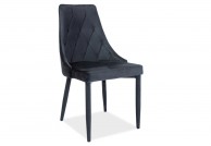 czarne krzesło z aksamitu trix velvet
