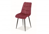 bordowe krzesło z aksamitu chic velvet