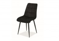  czarne  krzesło z aksamitu chic velvet