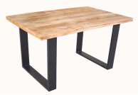 drewniany stolik kawowy, stolik z drewna mango 120 cm,stolik kawowy iron craft