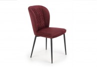 krzesło tapicerowane tkanina velvet, krzesła z aksamitu Rubik, krzesła bordowe Rubik