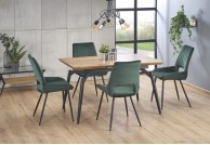  nowoczesne krzesło zielone do salonu, krzesła na czterech nogach, krzesła phil
