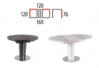 okrągły stół wykończony hiszpańską ceramiką orbit, stół rozkładany okrągły orbit, stół 120cm