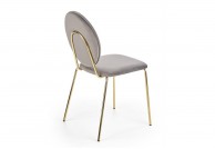 szare krzesła ze złotymi nogami, krzesła szare do salonu, krzesła nowoczesne mrs grey